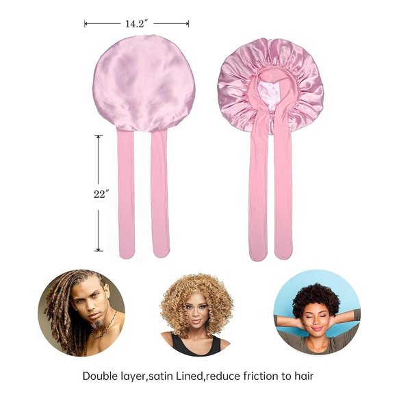 Women Silk Sleeping Satin Hair Bonnet - Picture 2 of 7